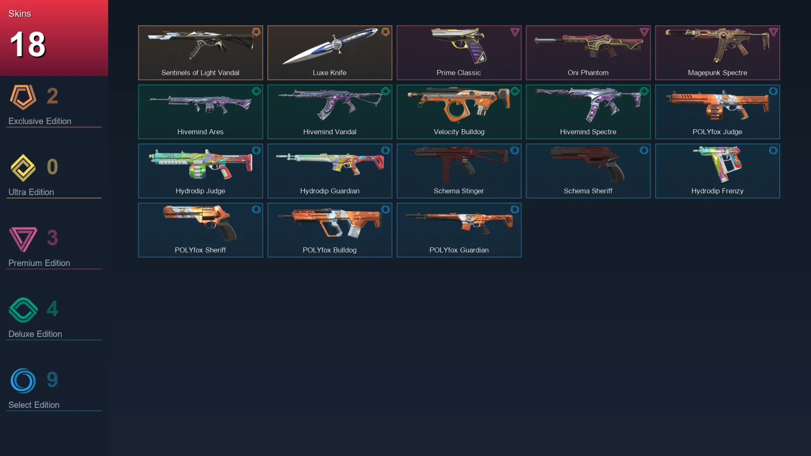 NA | Lv41 | Unranked | 18 Skin | 15 Agent | 25 Buddy — Valorant account