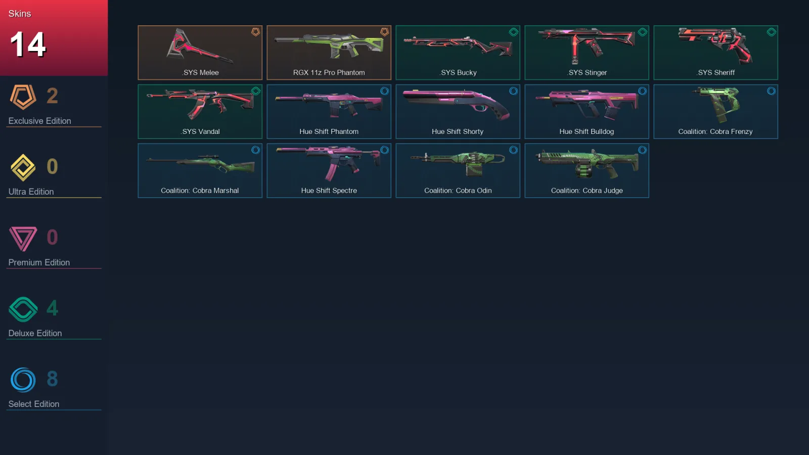 EU | Lv38 | Unranked | 14 Skin | 14 Agent | 20 Buddy