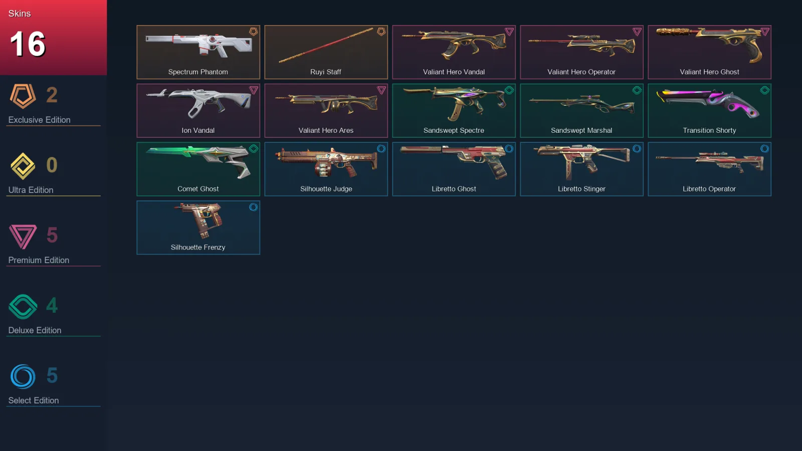 AP | Lv81 | Unranked | 16 Skin | 23 Agent | 27 Buddy — Valorant account