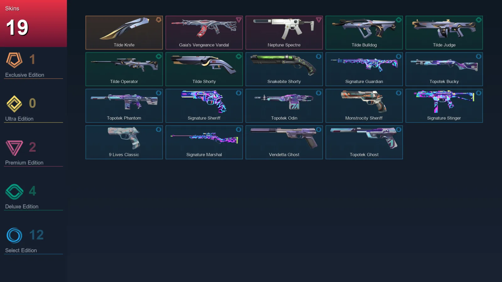 LA | Lv134 | Unranked | 19 Skin | 24 Agent | 57 Buddy — Valorant account