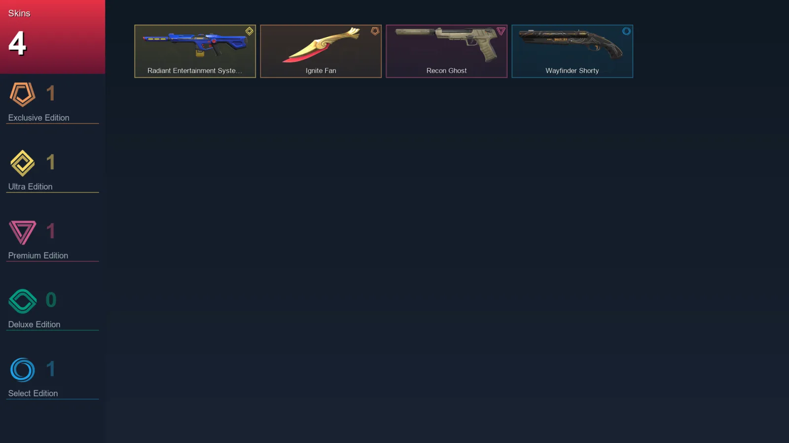 NA | Lv59 | Unranked | 4 Skin | 14 Agent | 31 Buddy