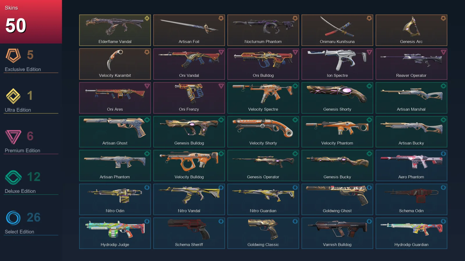 AP | Lv120 | Unranked | 50 Skin | 28 Agent | 77 Buddy — Valorant account