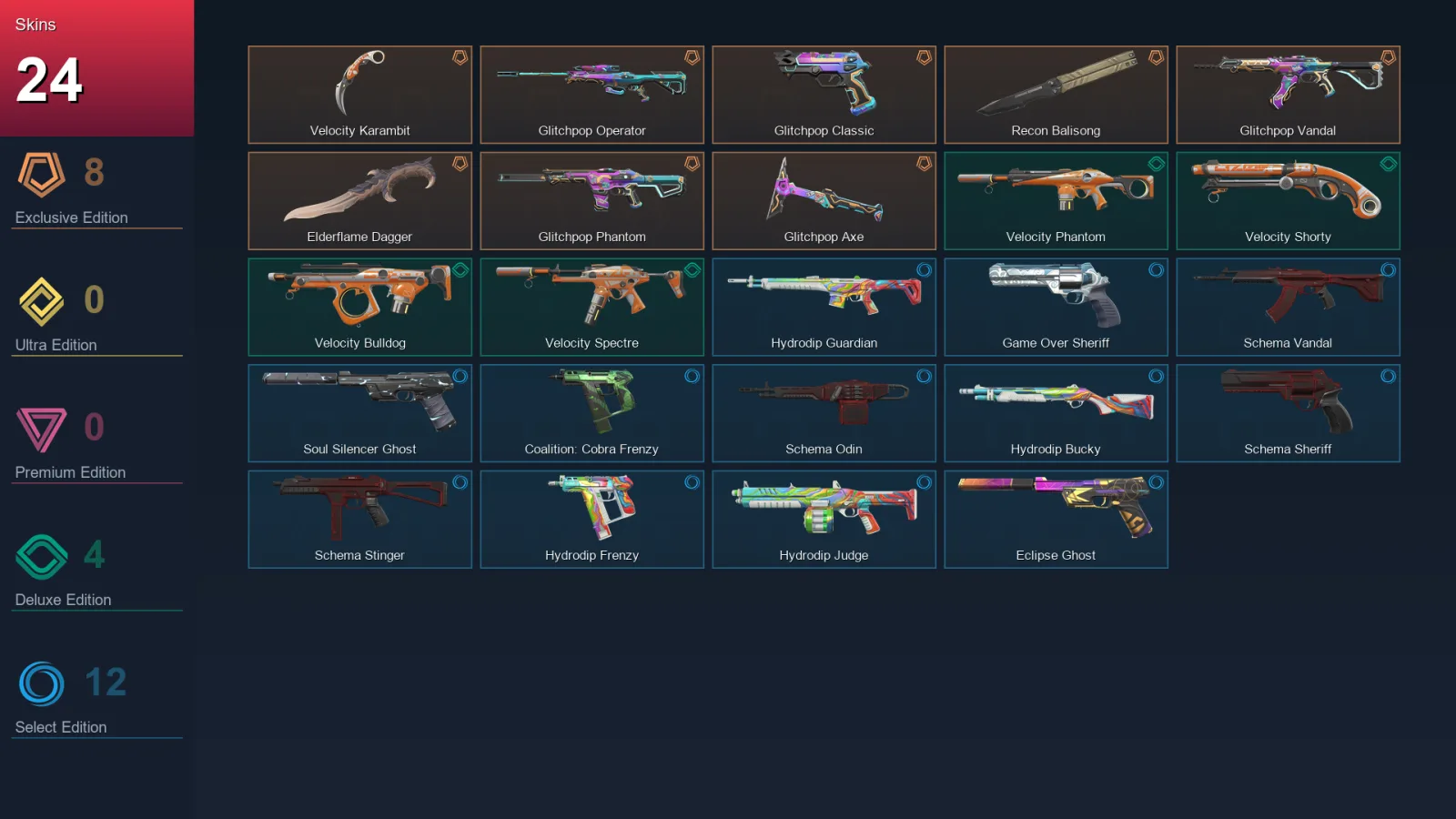 EU | Lv90 | Unranked | 24 Skin | 22 Agent | 61 Buddy