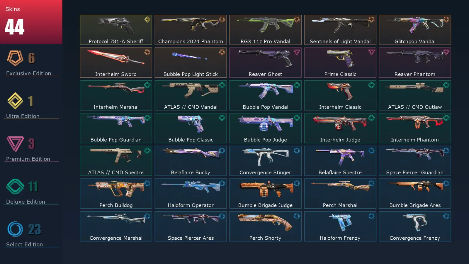 [Valorant] | EU | Level 89 | 28 Agents | 44 Skins — Valorant account