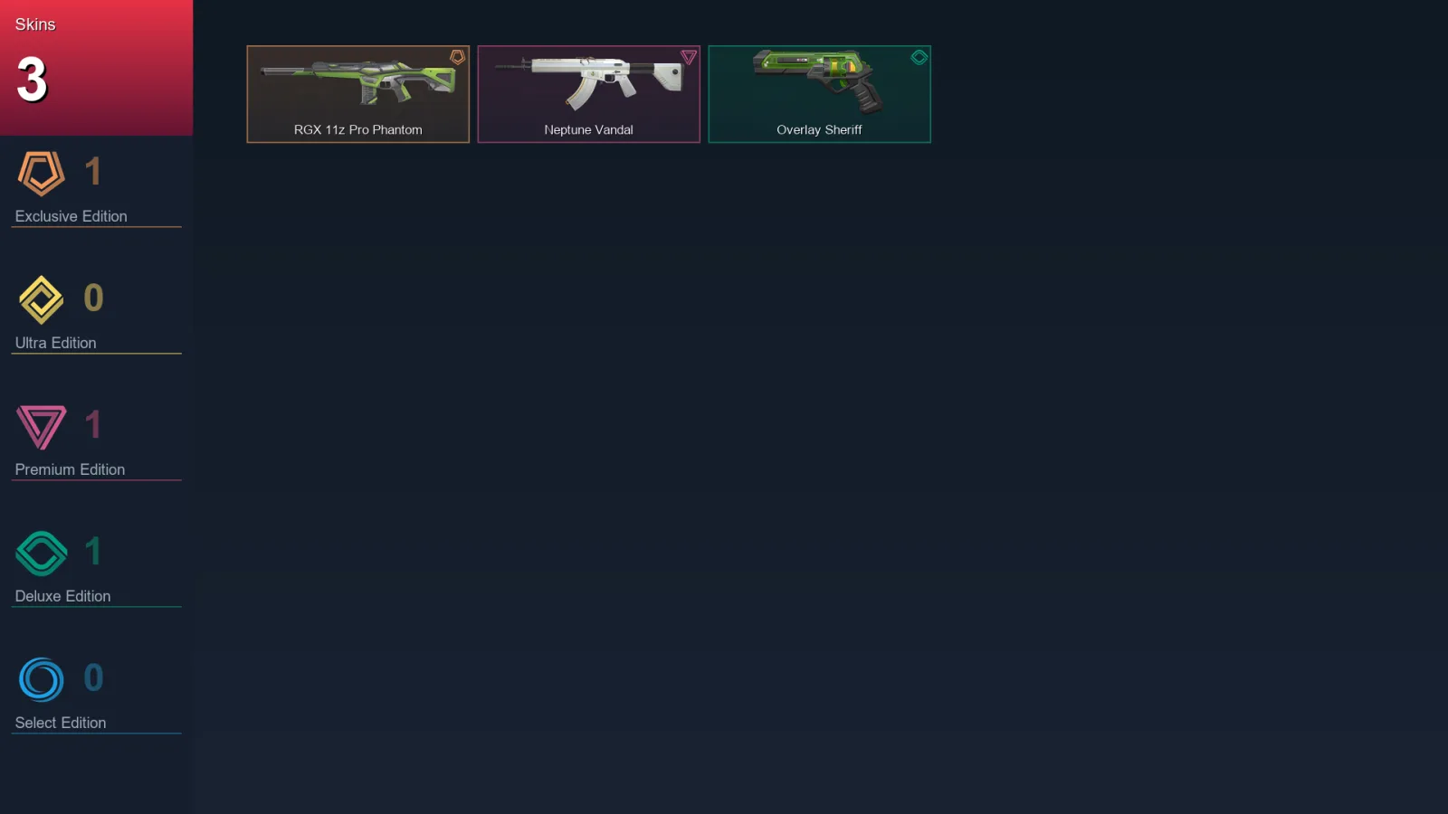 AP | Lv47 | Unranked | 3 Skin | 15 Agent | 29 Buddy