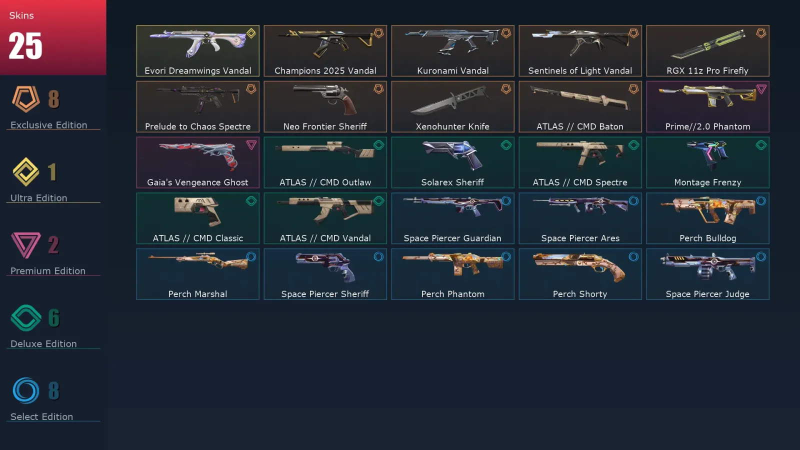 [Valorant] | EU | Level 84 | 26 Agents | 25 Skins