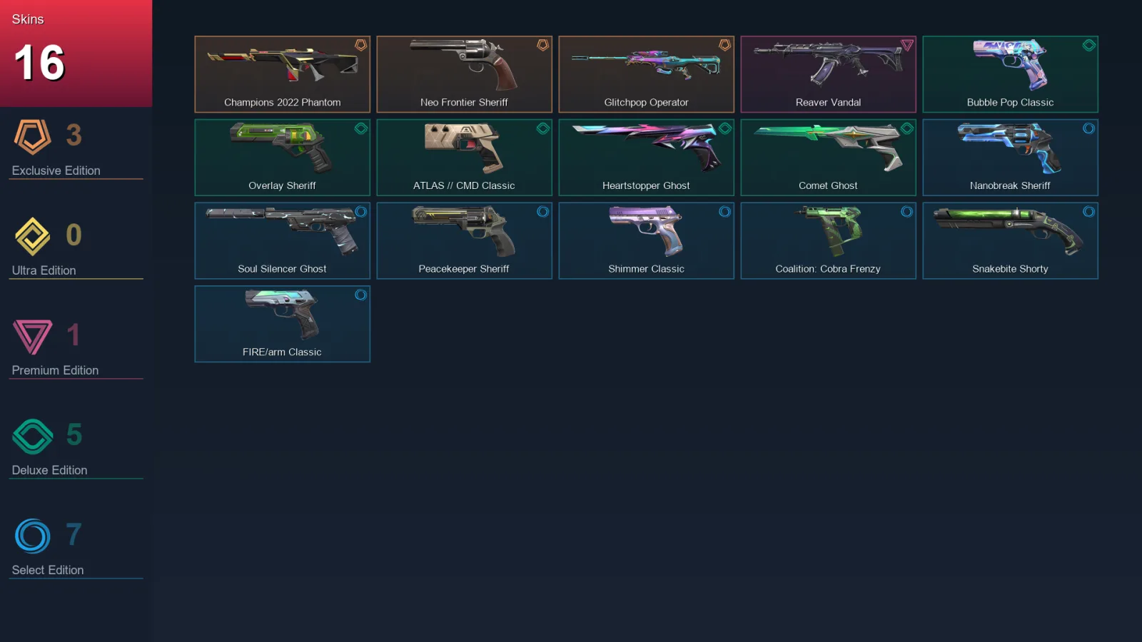 EU | Lv197 | Unranked | 16 Skin | 29 Agent | 81 Buddy — Valorant account