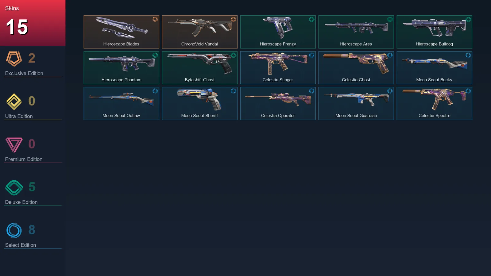 BR | Lv49 | Unranked | 15 Skin | 17 Agent | 18 Buddy &mdash; Valorant account with Frenzy skin