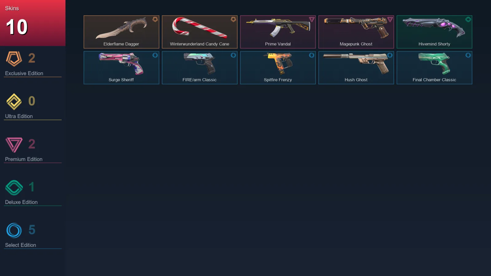 NA | Lv118 | Unranked | 10 Skin | 19 Agent | 43 Buddy