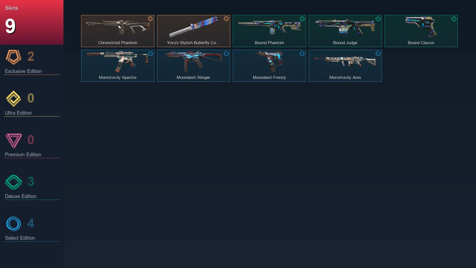 EU | Lv23 | Unranked | 9 Skin | 8 Agent | 8 Buddy &mdash; Valorant account with Stinger skin