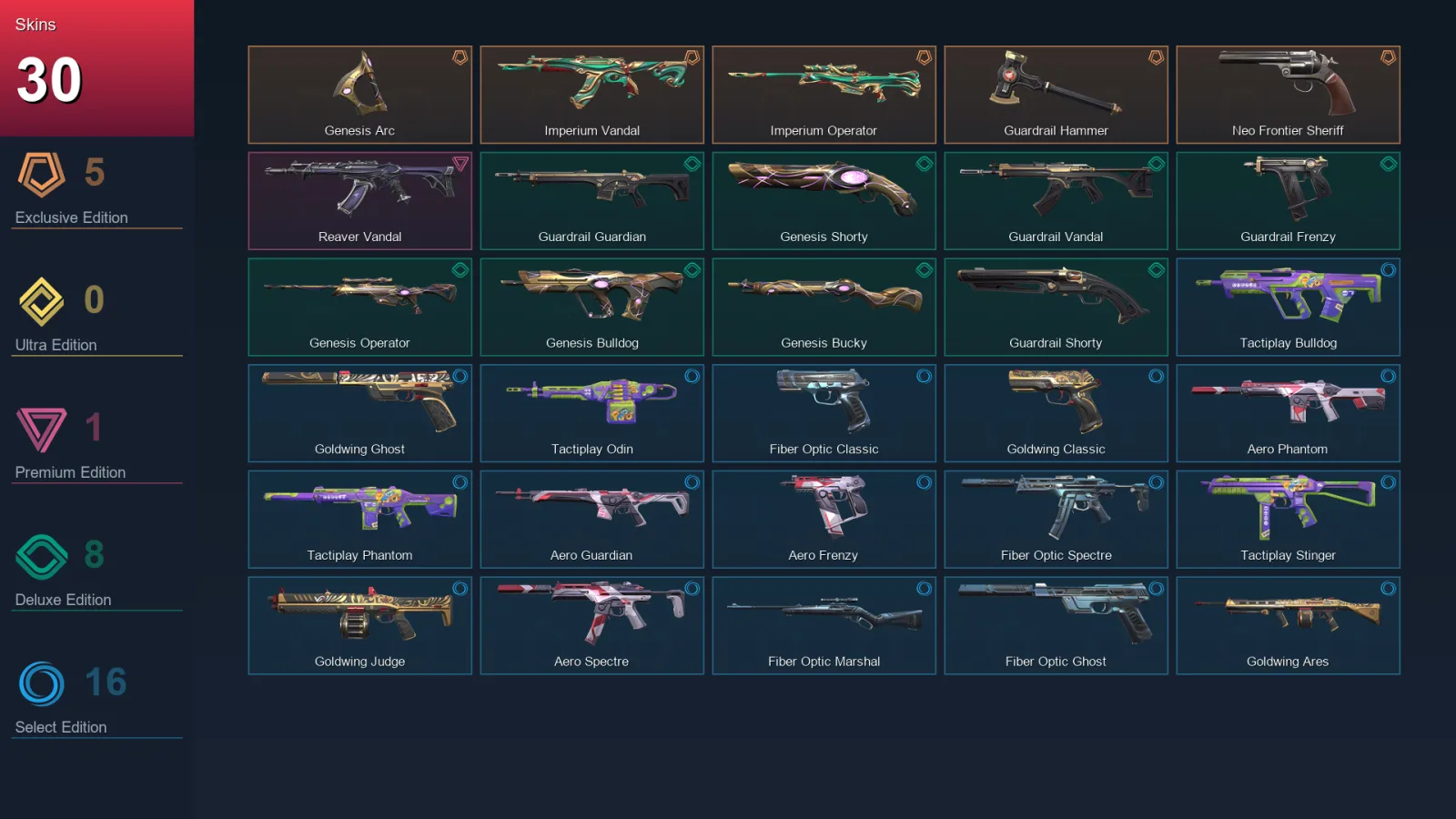 AP | Lv97 | Unranked | 30 Skin | 27 Agent | 49 Buddy — Valorant account