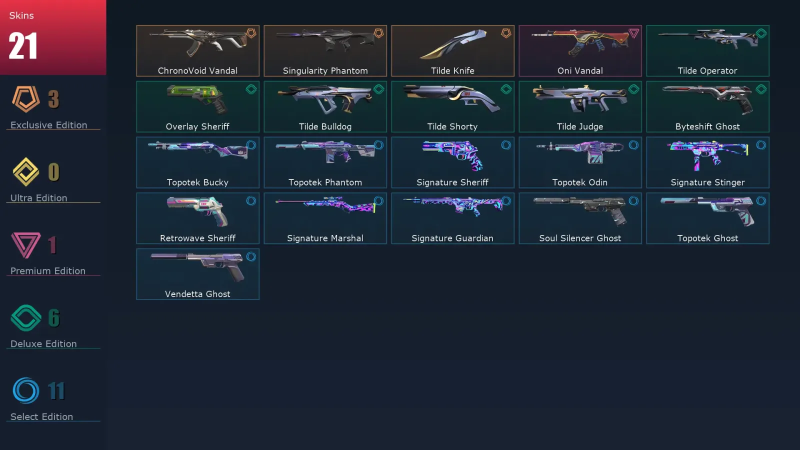 [Valorant] | EU | Level 123 | 27 Agents | 21 Skins — Valorant account