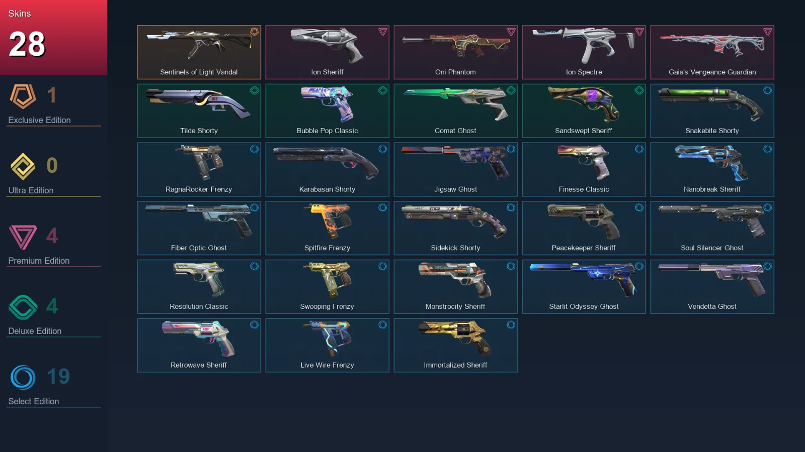 AP | Lv408 | Unranked | 28 Skin | 26 Agent | 133 Buddy — Valorant account