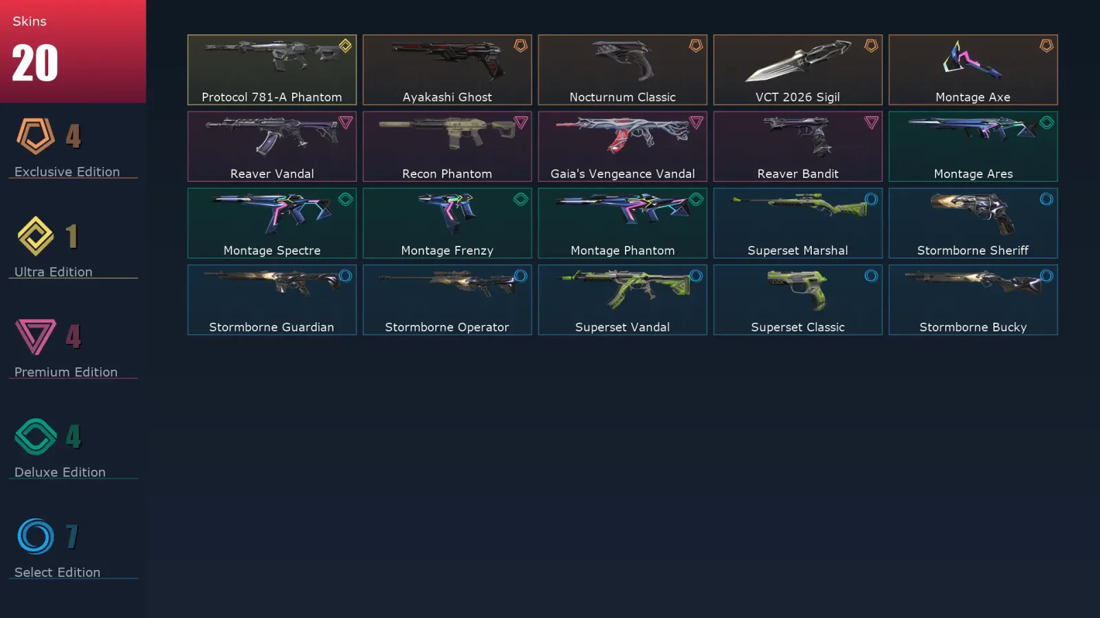 [Valorant] | EU | Level 35 | Platinum 2 | 10 Agents | 20 Skins — Valorant account