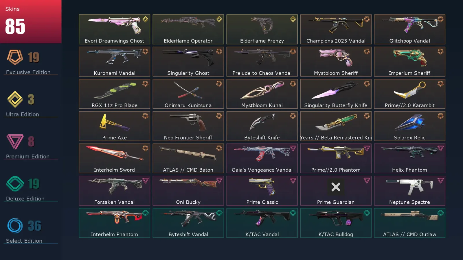 [Valorant] | EU | Level 114 | 28 Agents | 85 Skins — Valorant account