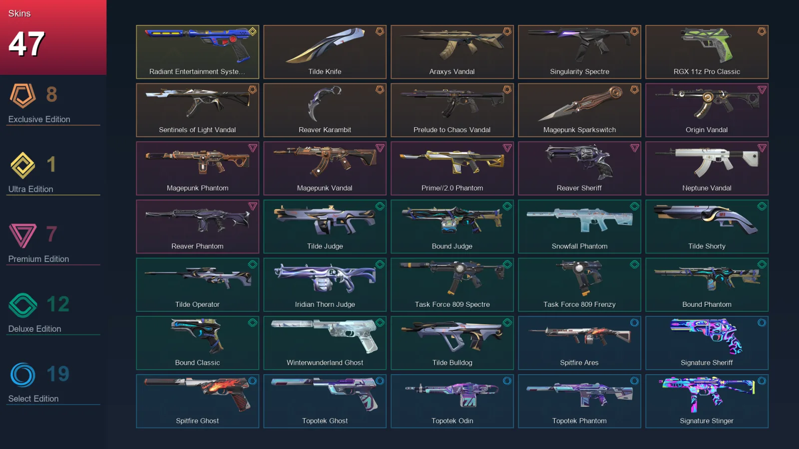 EU | Lv48 | Unranked | 47 Skin | 29 Agent | 34 Buddy — Valorant account