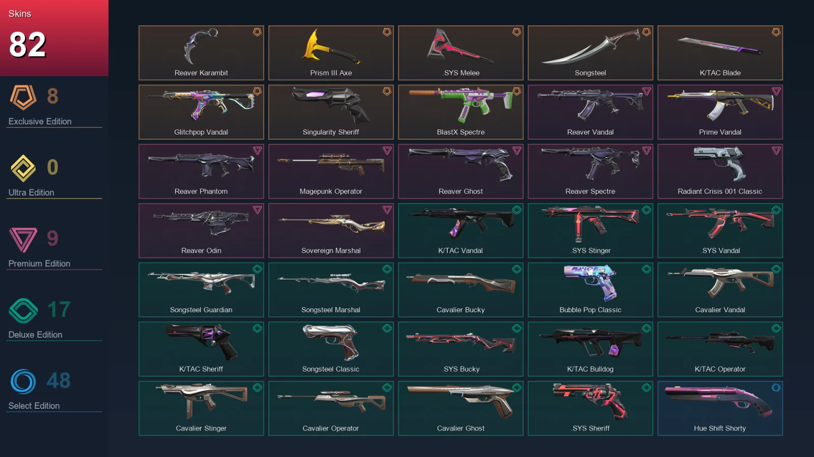 EU | Lv214 | Unranked | 82 Skin | 25 Agent | 113 Buddy — Valorant account