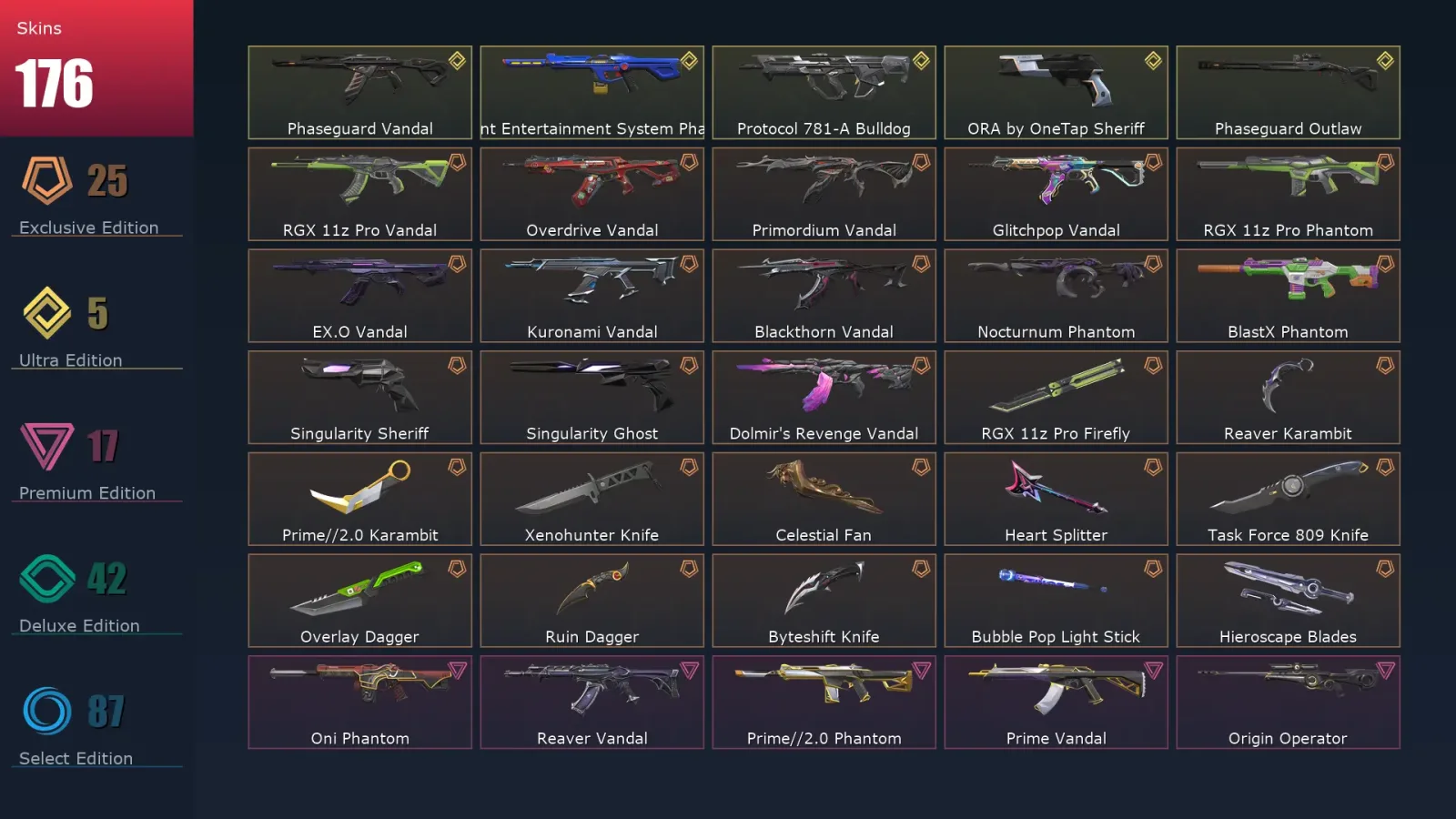 [Valorant] | EU | Level 308 | Ascendant 2 | 29 Agents | 176 Skins — Valorant account