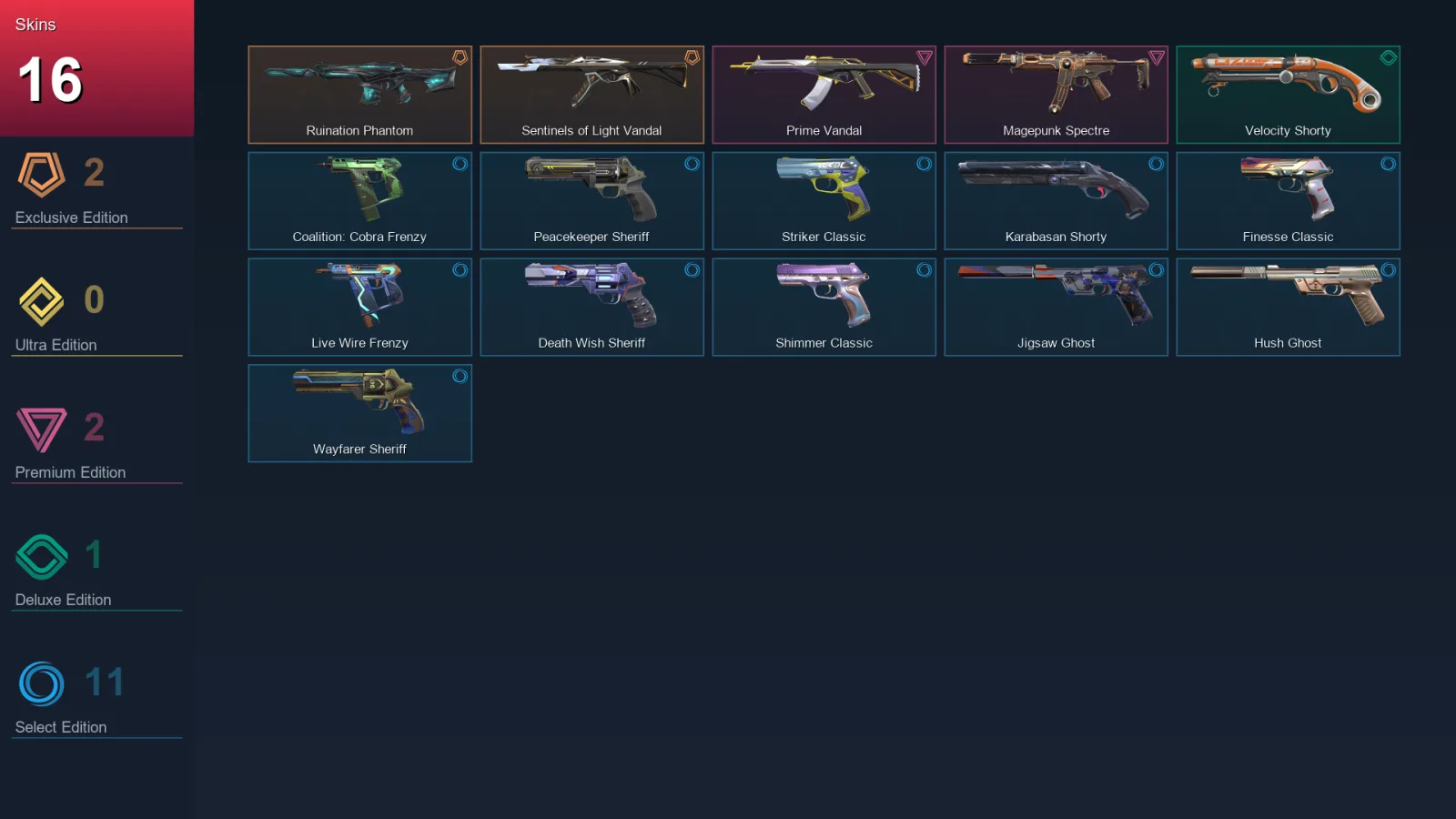 AP | Lv173 | Unranked | 16 Skin | 26 Agent | 68 Buddy