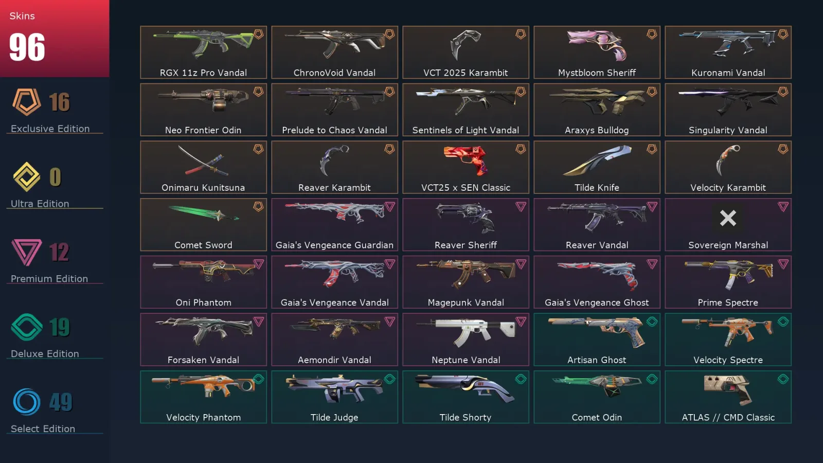 [Valorant] | EU | Level 422 | 28 Agents | 96 Skins — Valorant account