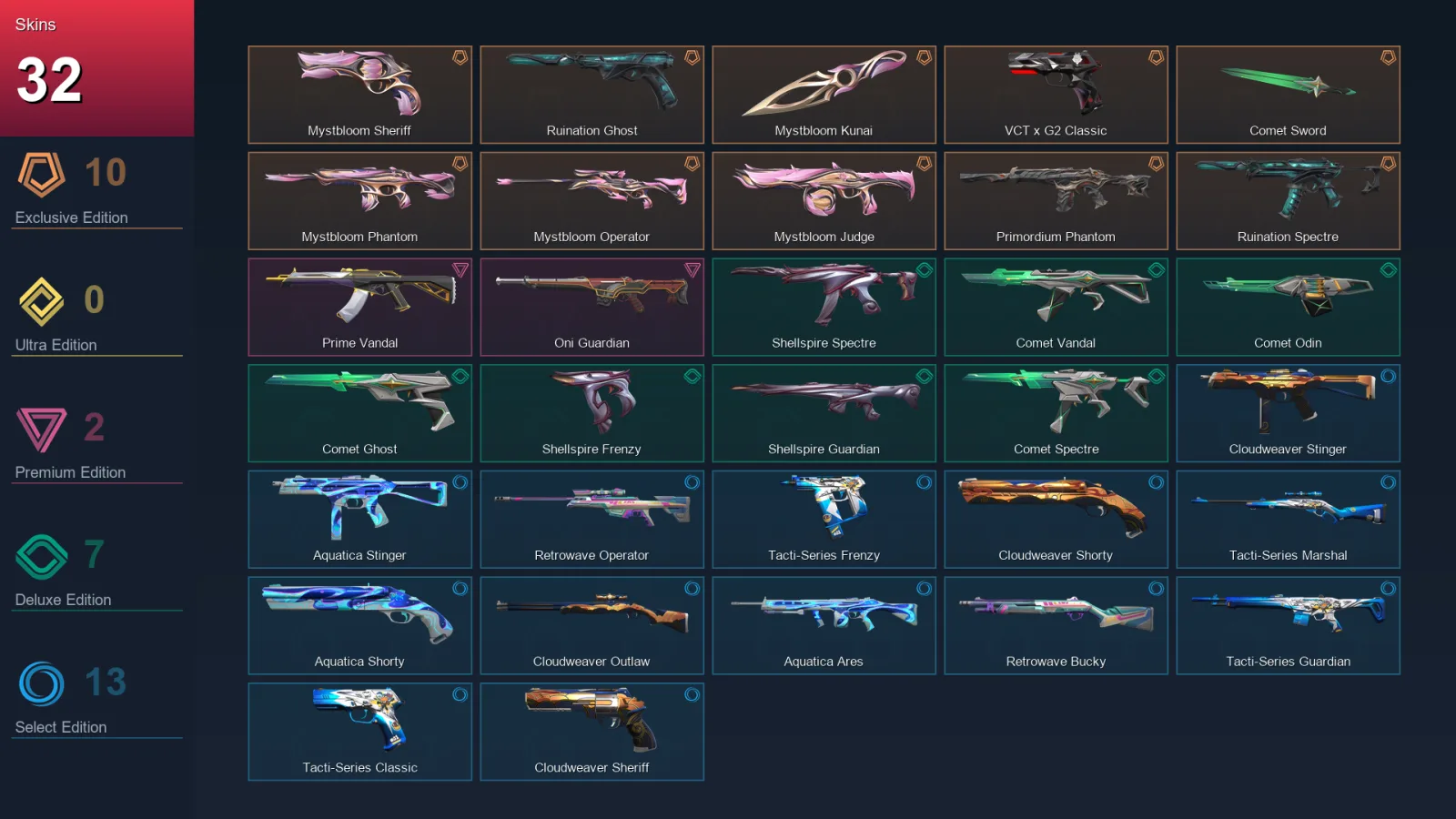 EU | Lv68 | Unranked | 32 Skin | 23 Agent | 50 Buddy