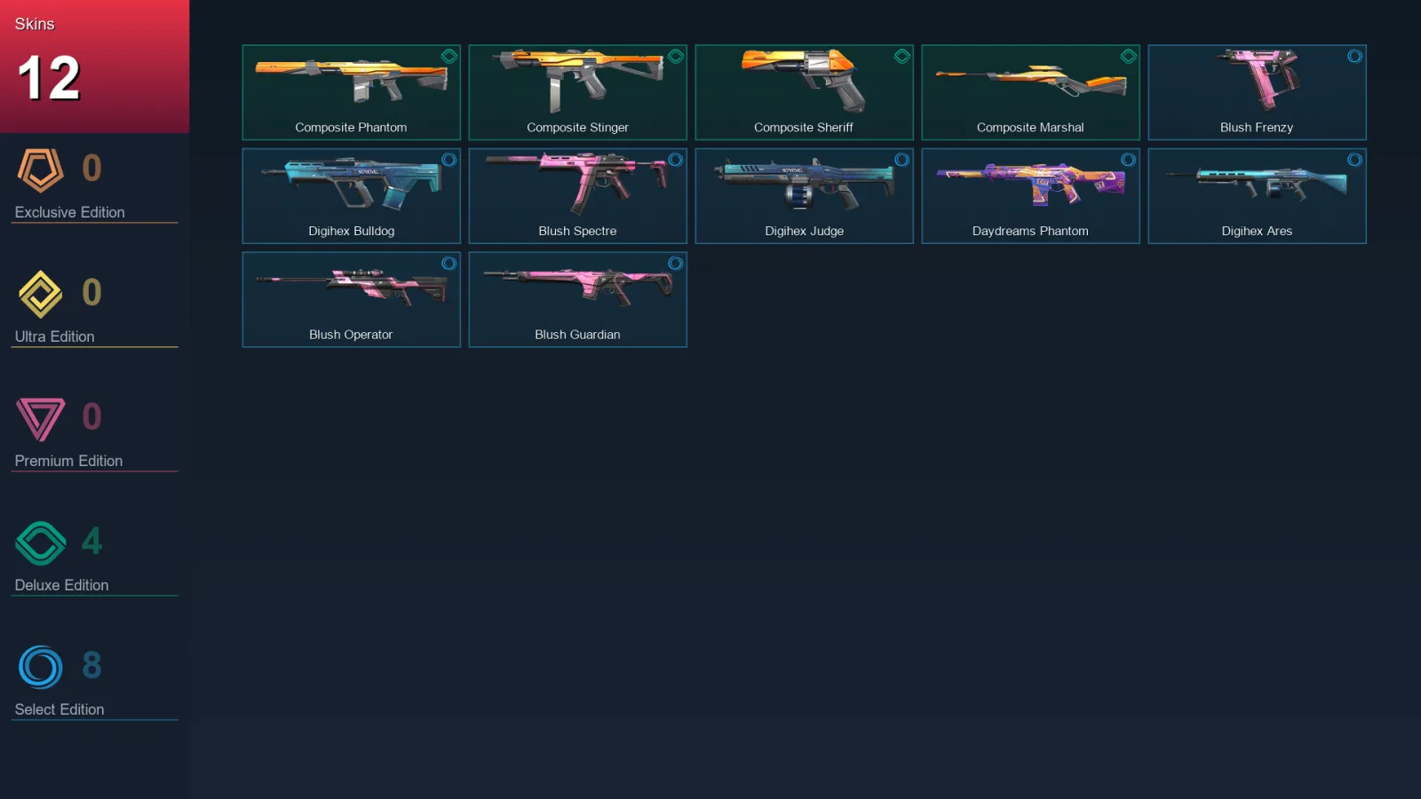 EU | Lv32 | Unranked | 12 Skin | 10 Agent | 17 Buddy