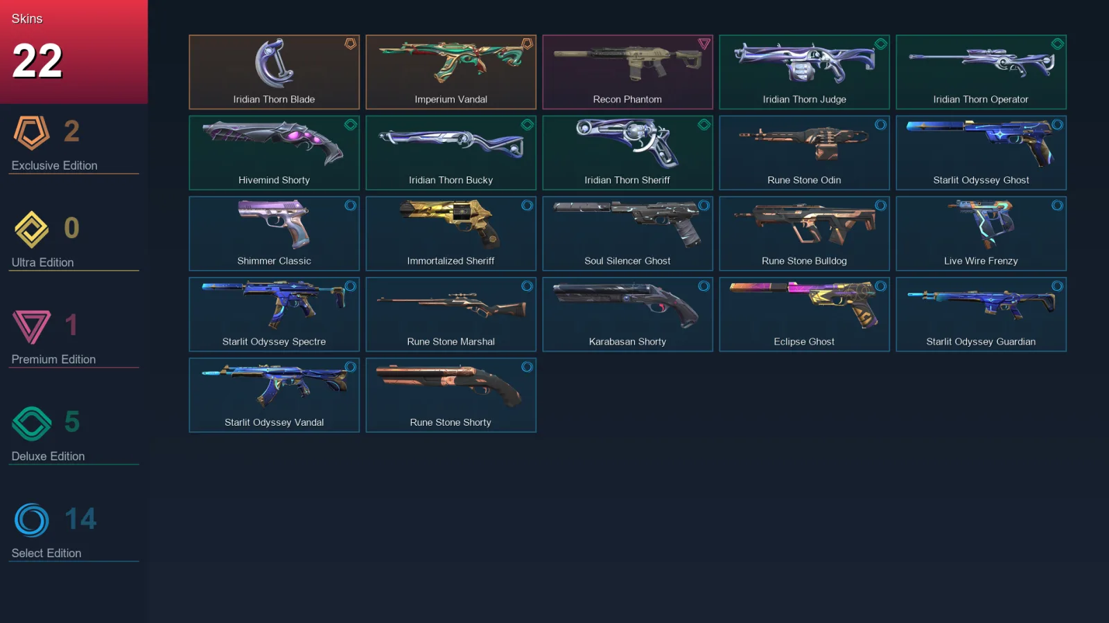 AP | Lv132 | Unranked | 22 Skin | 23 Agent | 45 Buddy — Valorant account