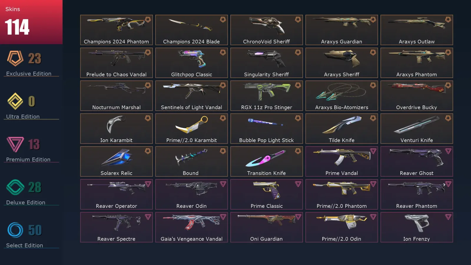 [Valorant] | EU | Level 283 | Diamond 2 | 29 Agents | 114 Skins — Valorant account