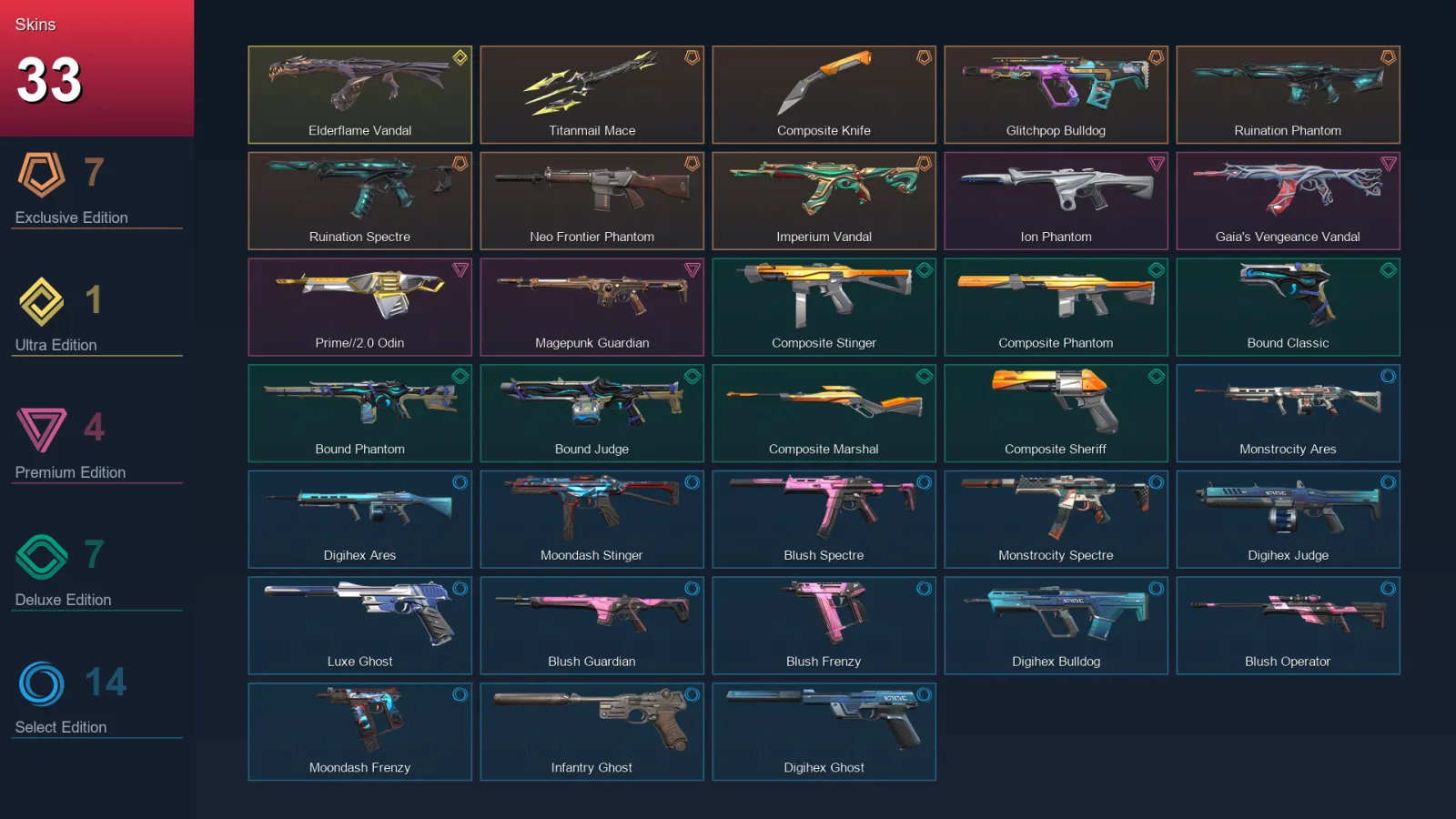 AP | Lv44 | Unranked | 33 Skin | 19 Agent | 26 Buddy — Valorant account