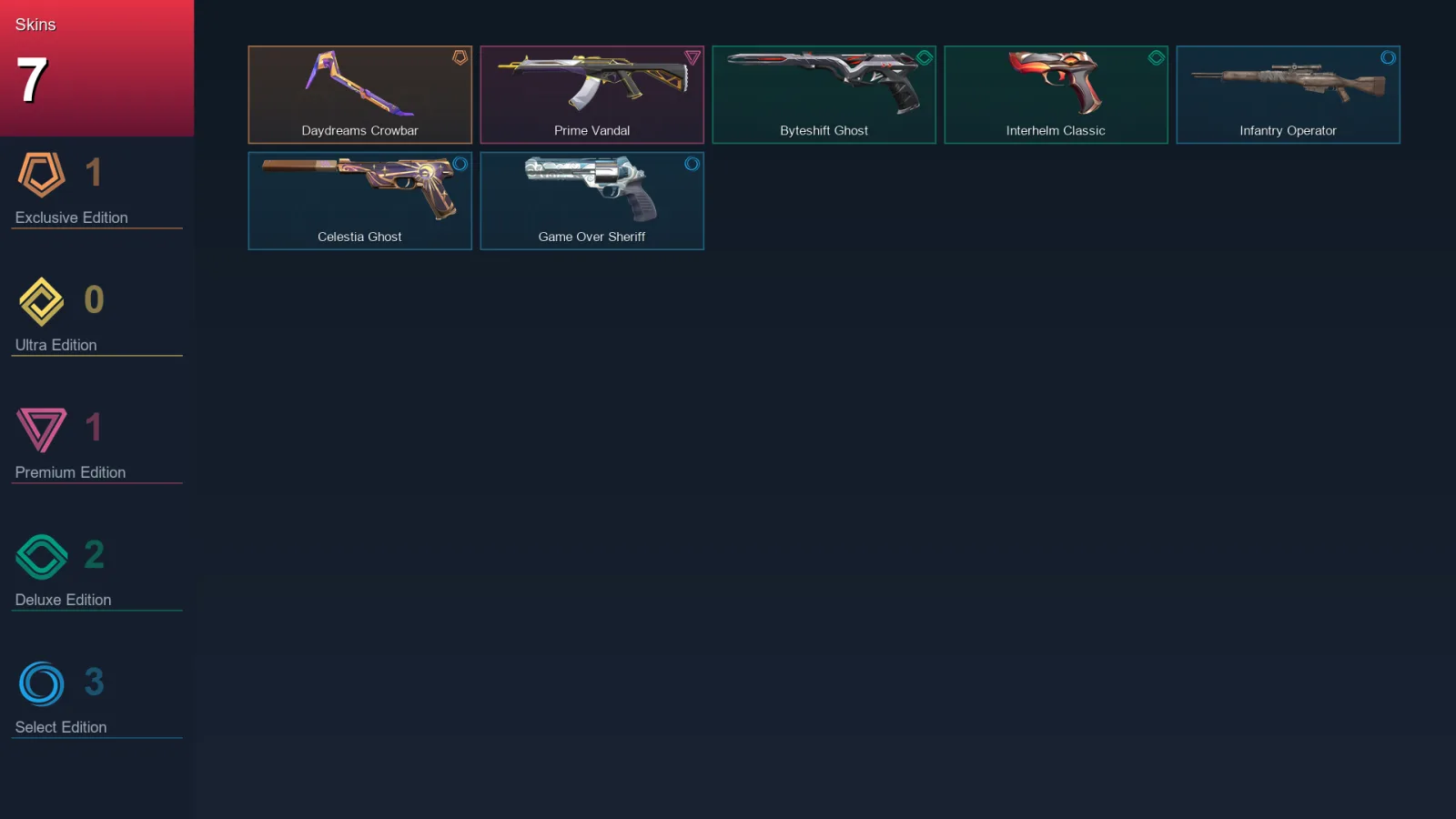 EU | Lv85 | Unranked | 7 Skin | 16 Agent | 32 Buddy — Daydreams Crowbar