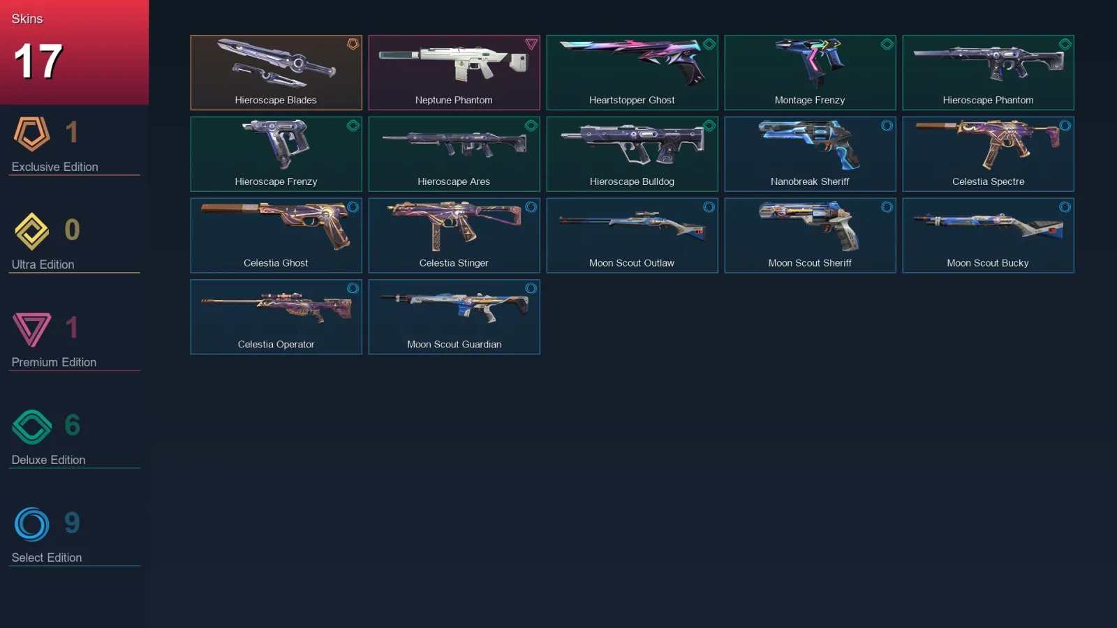 EU | Lv135 | Unranked | 17 Skin | 28 Agent | 42 Buddy — Valorant account