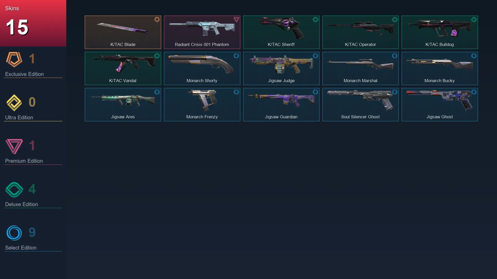 AP | Lv69 | Unranked | 15 Skin | 19 Agent | 32 Buddy