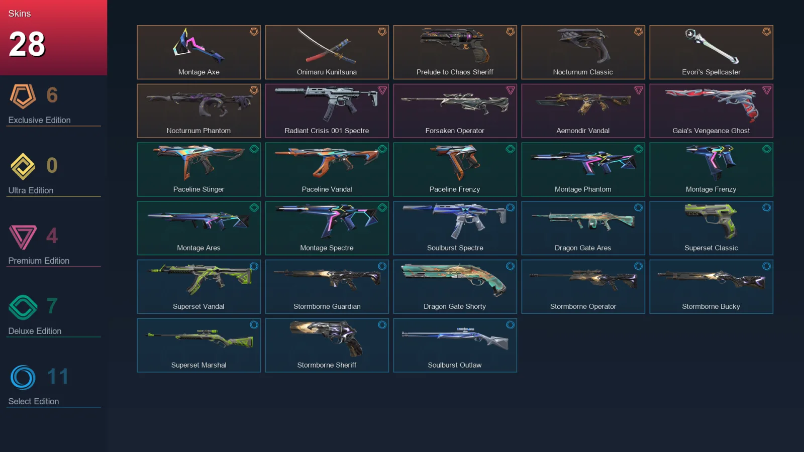 EU | Lv38 | Gold III | 28 Skin | 13 Agent | 19 Buddy