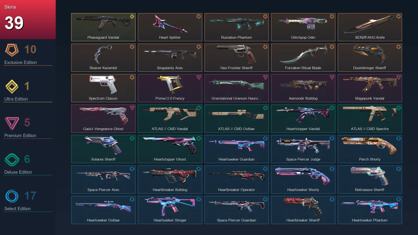 AP | Lv79 | Unranked | 39 Skin | 24 Agent | 36 Buddy