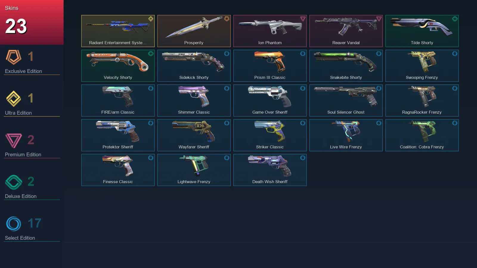 EU | Lv205 | Unranked | 23 Skin | 27 Agent | 93 Buddy