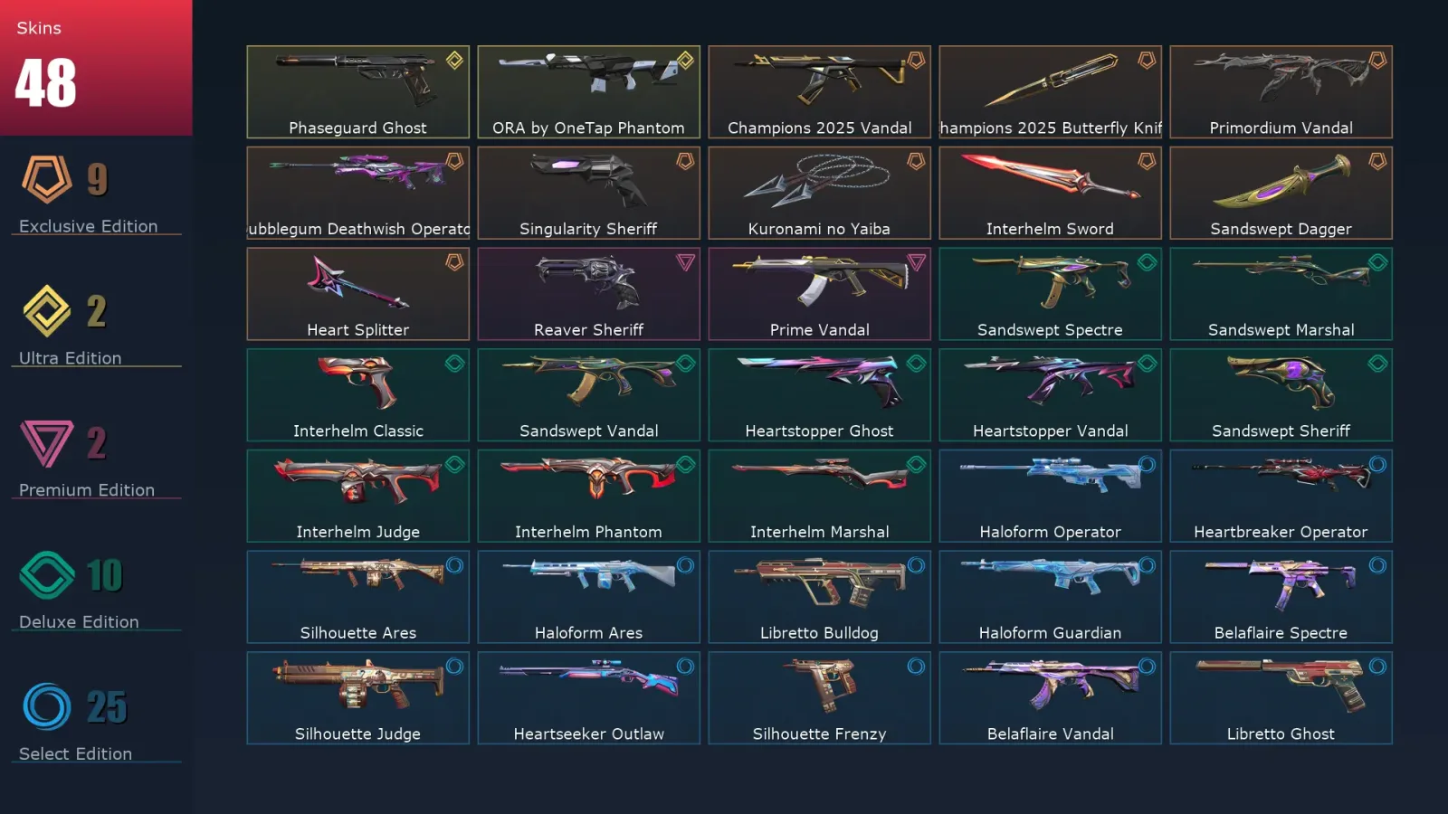 [Valorant] | EU | Level 90 | 26 Agents | 48 Skins — Valorant account