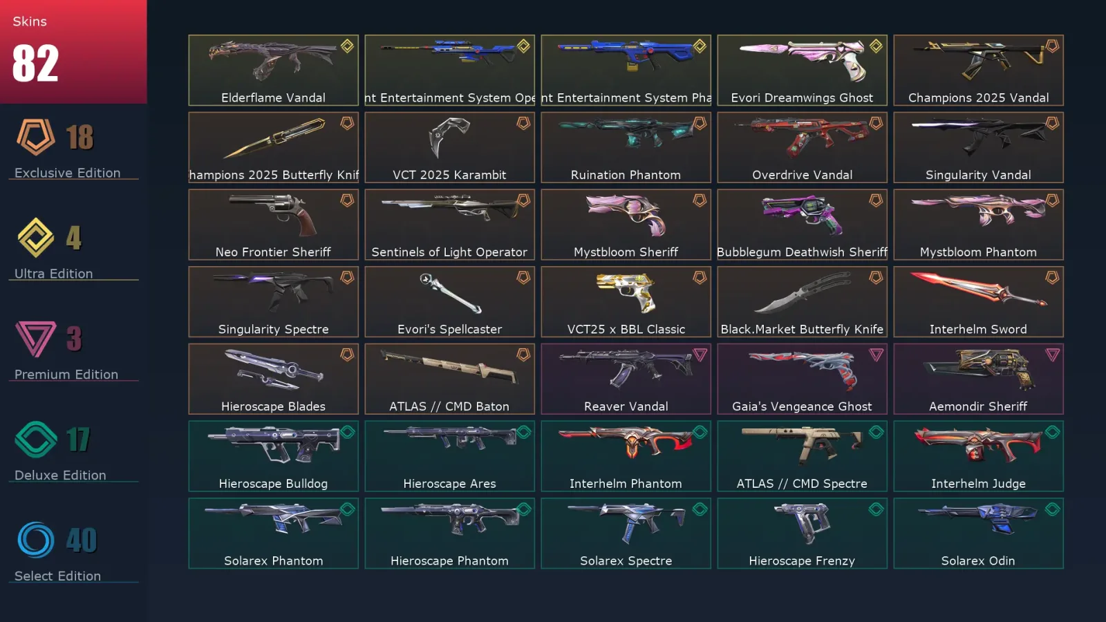 [Valorant] | EU | Level 108 | Diamond 2 | 29 Agents | 82 Skins — Valorant account