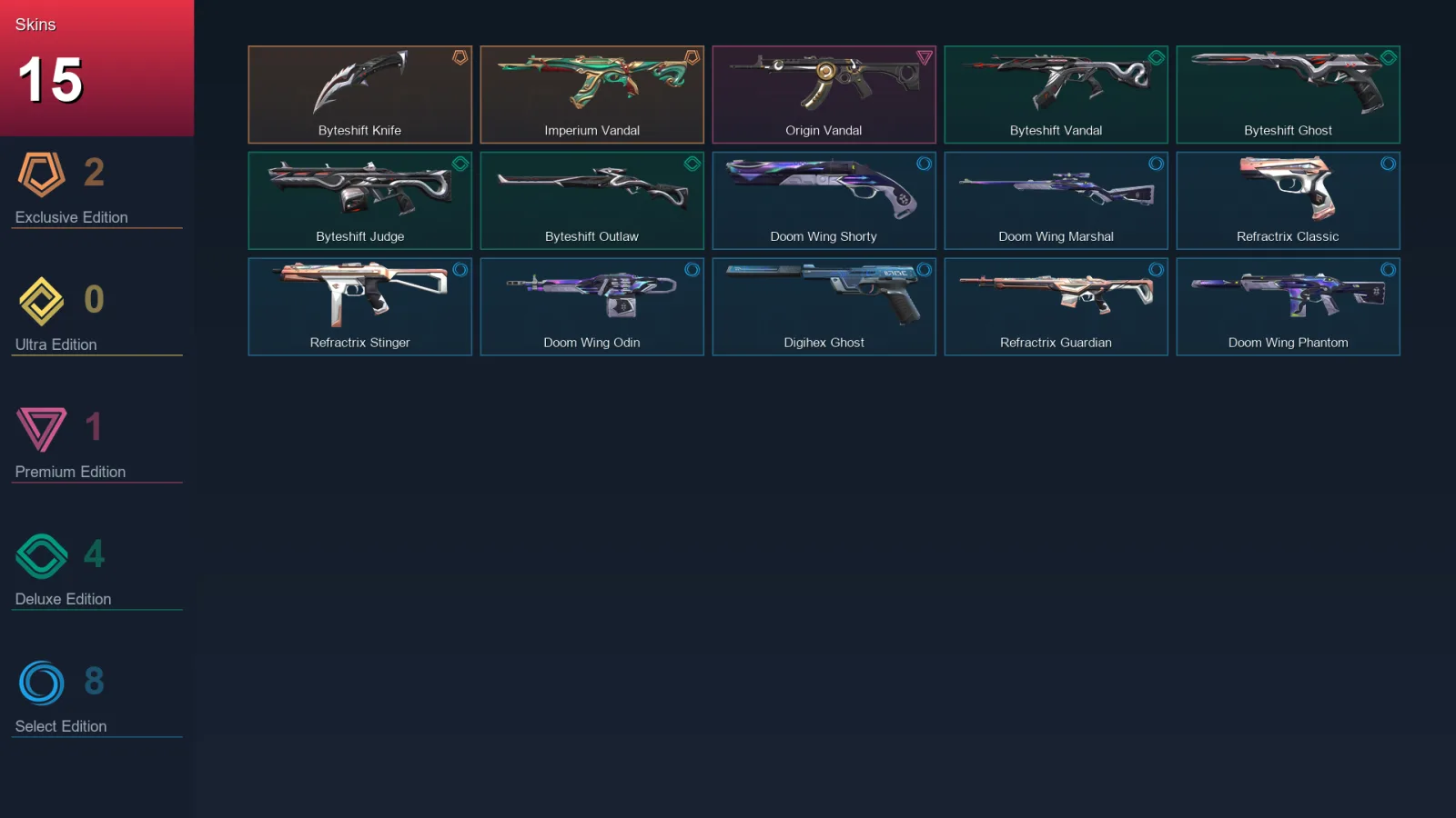 EU | Lv71 | Unranked | 15 Skin | 22 Agent | 35 Buddy