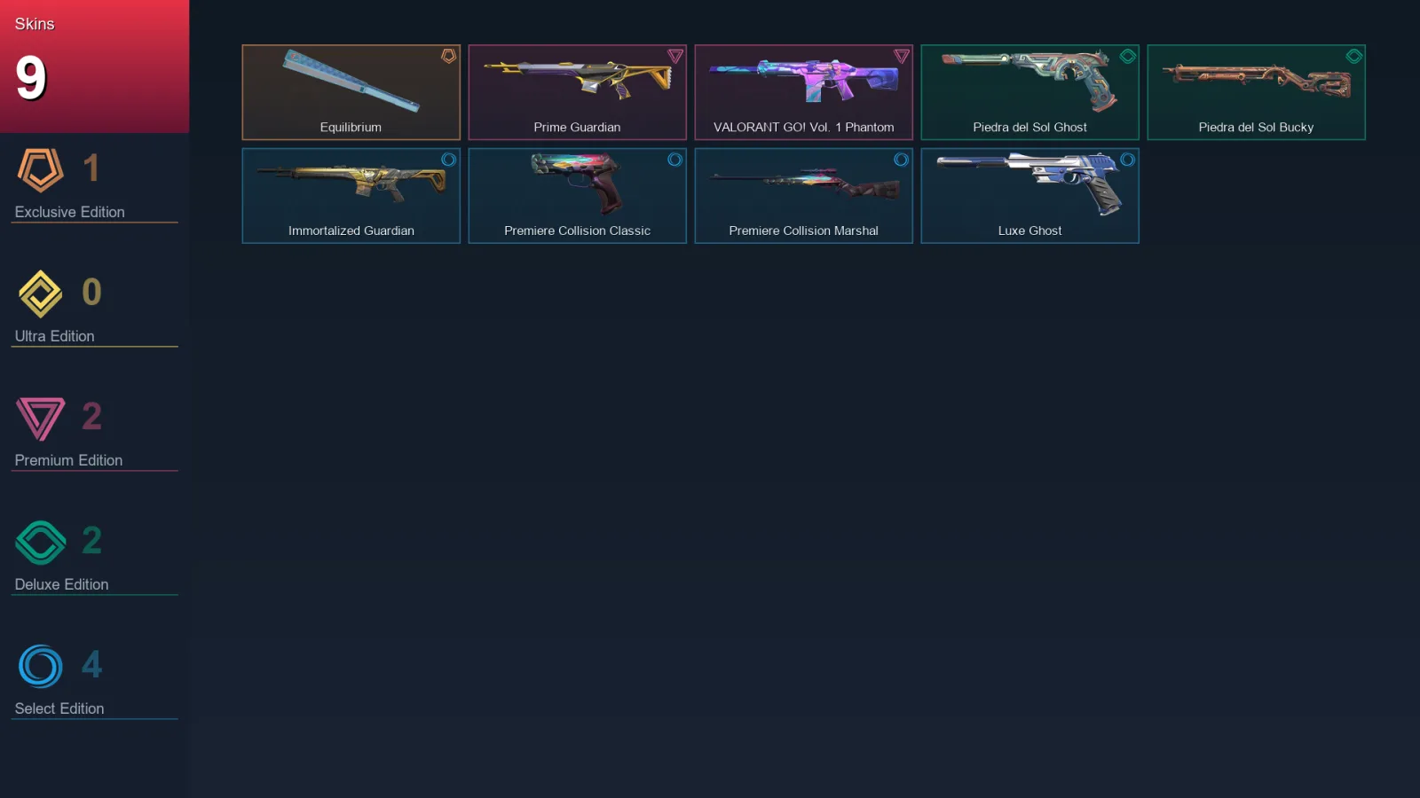 EU | Lv20 | Unranked | 9 Skin | 8 Agent | 6 Buddy