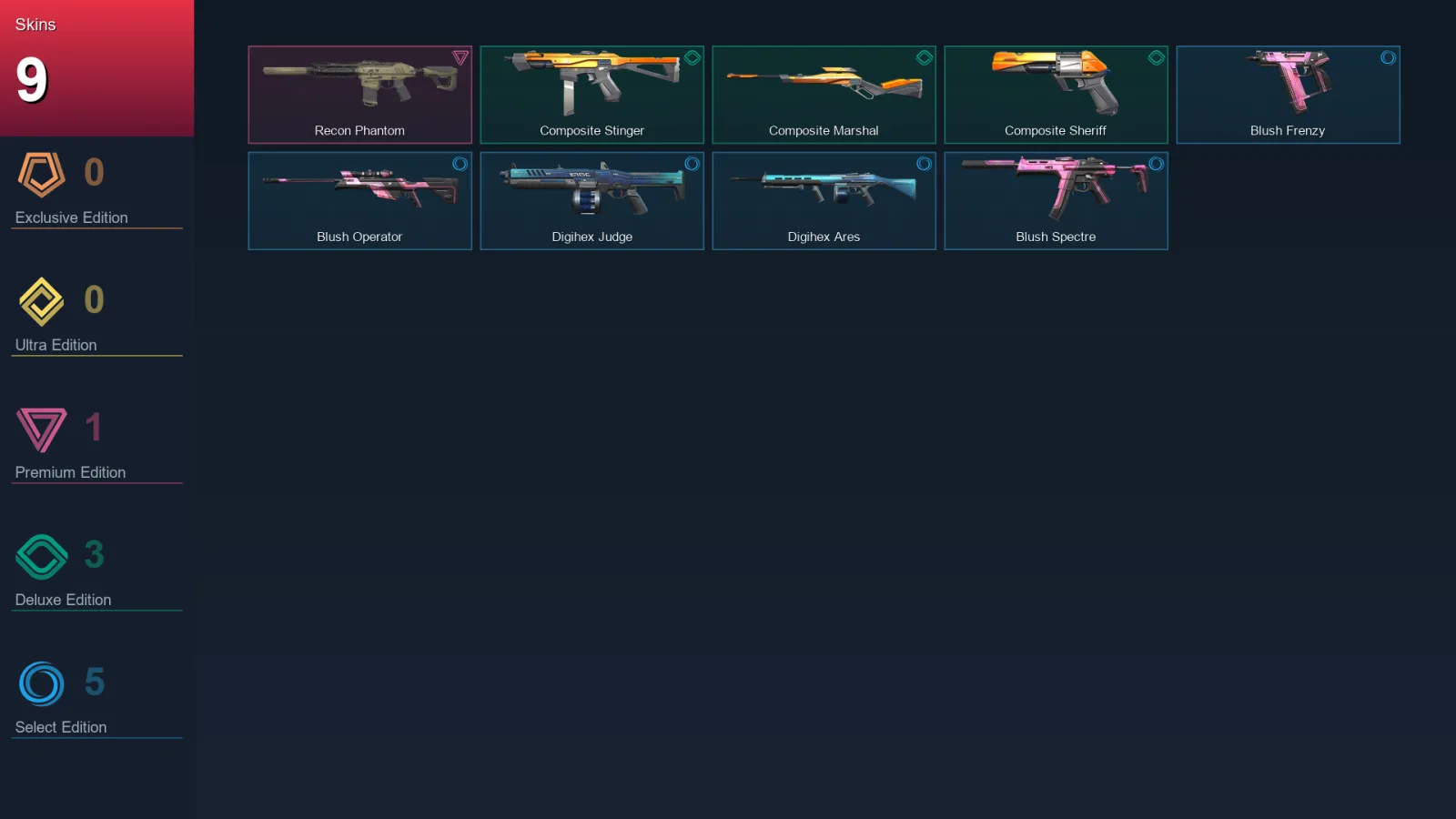 EU | Lv21 | Unranked | 9 Skin | 7 Agent | 8 Buddy