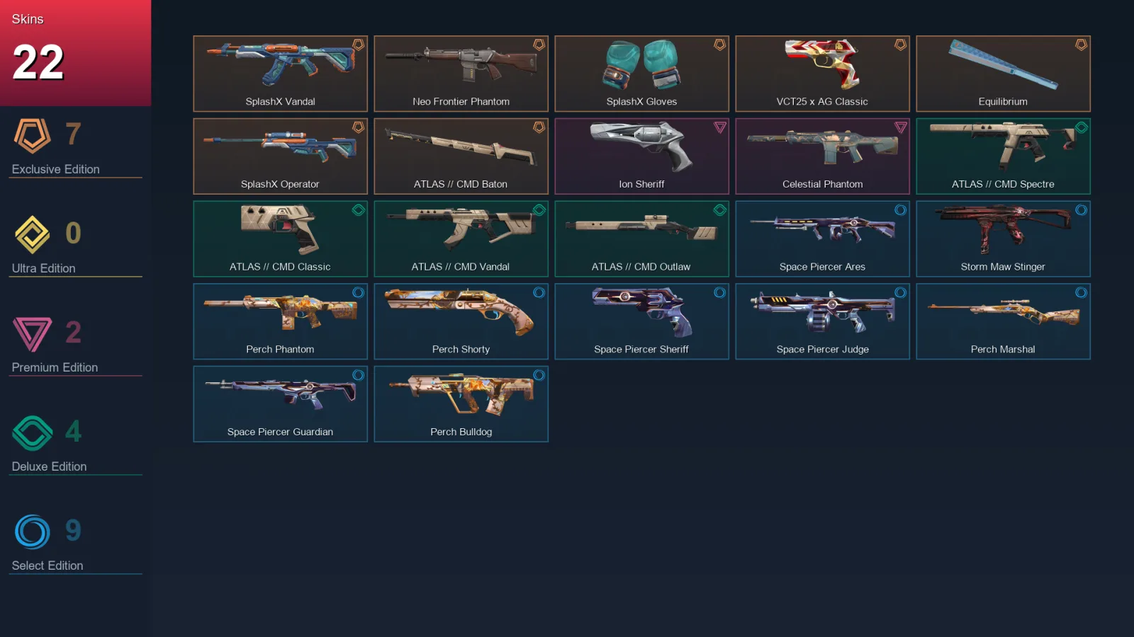 NA | Lv28 | Unranked | 22 Skin | 19 Agent | 19 Buddy — Valorant account