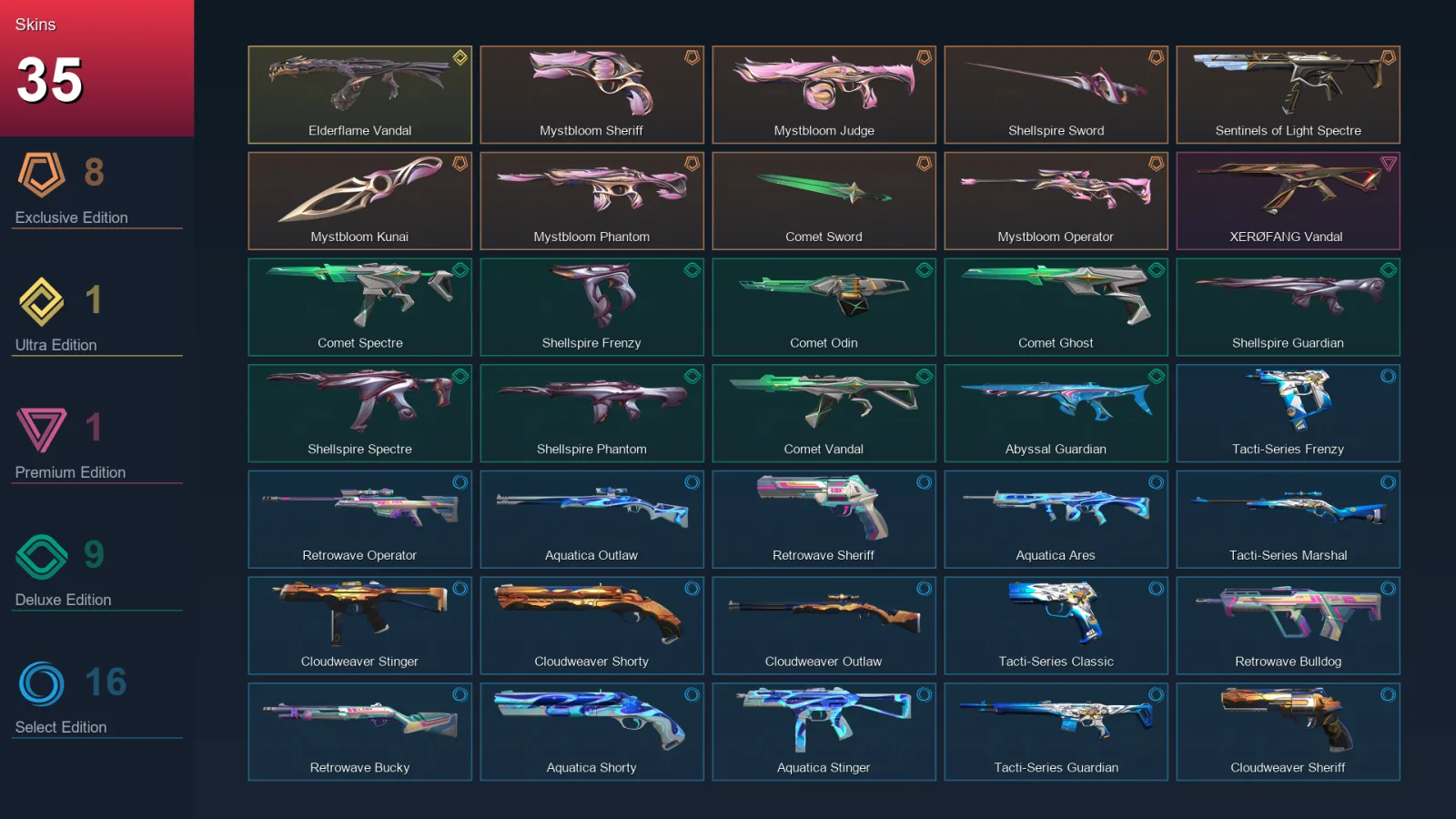AP | Lv37 | Unranked | 35 Skin | 14 Agent | 24 Buddy