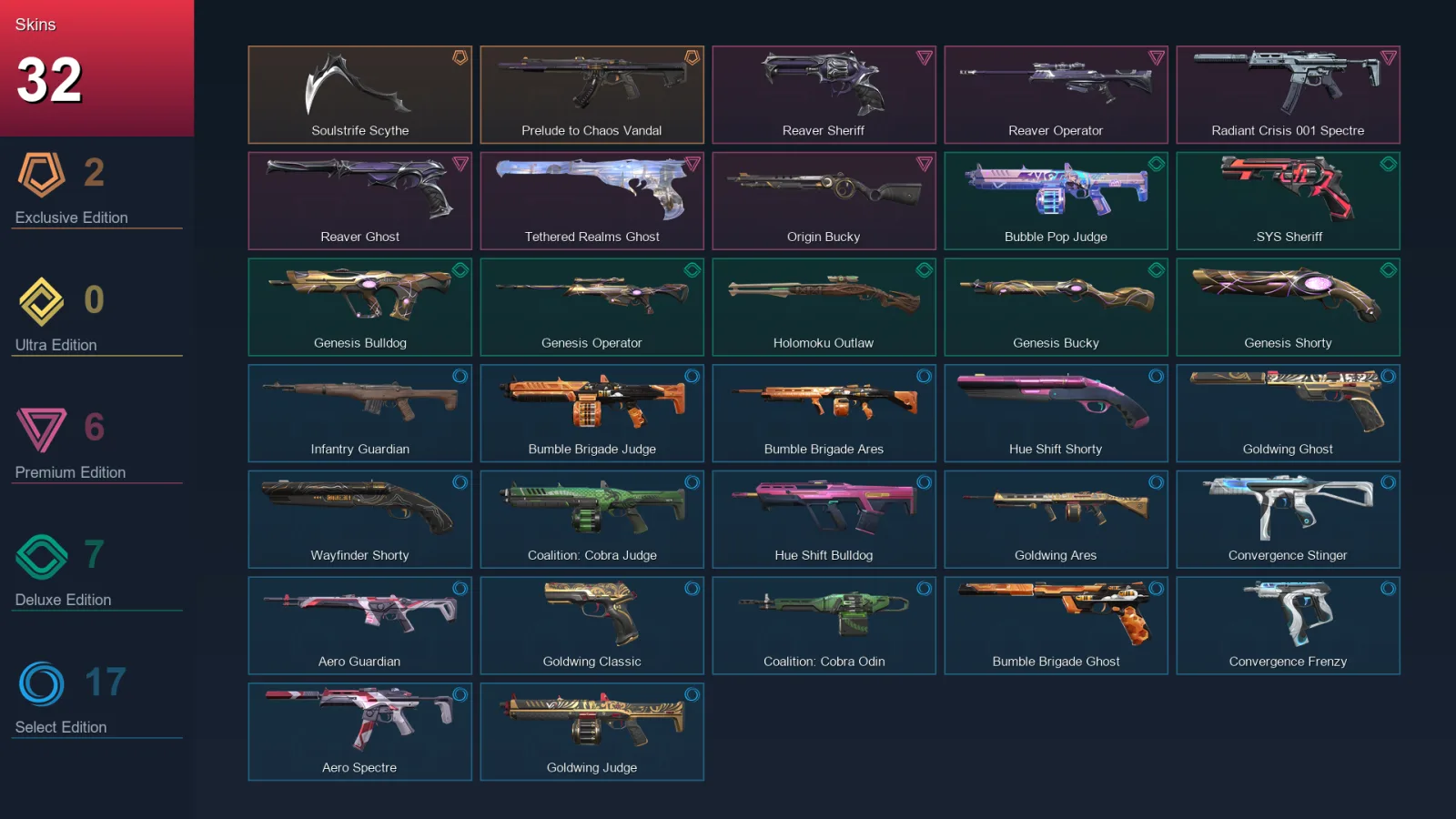 EU | Lv90 | Unranked | 32 Skin | 26 Agent | 50 Buddy