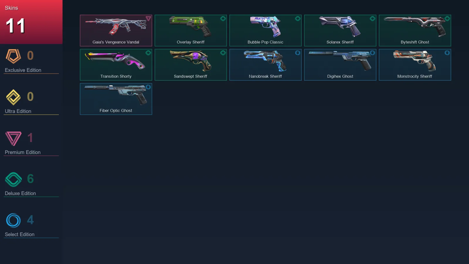 LA | Lv225 | Unranked | 11 Skin | 27 Agent | 72 Buddy