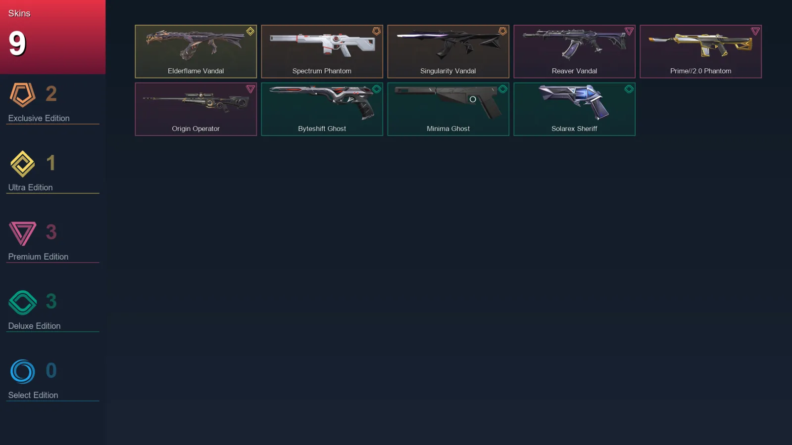 AP | Lv73 | Unranked | 9 Skin | 23 Agent | 22 Buddy