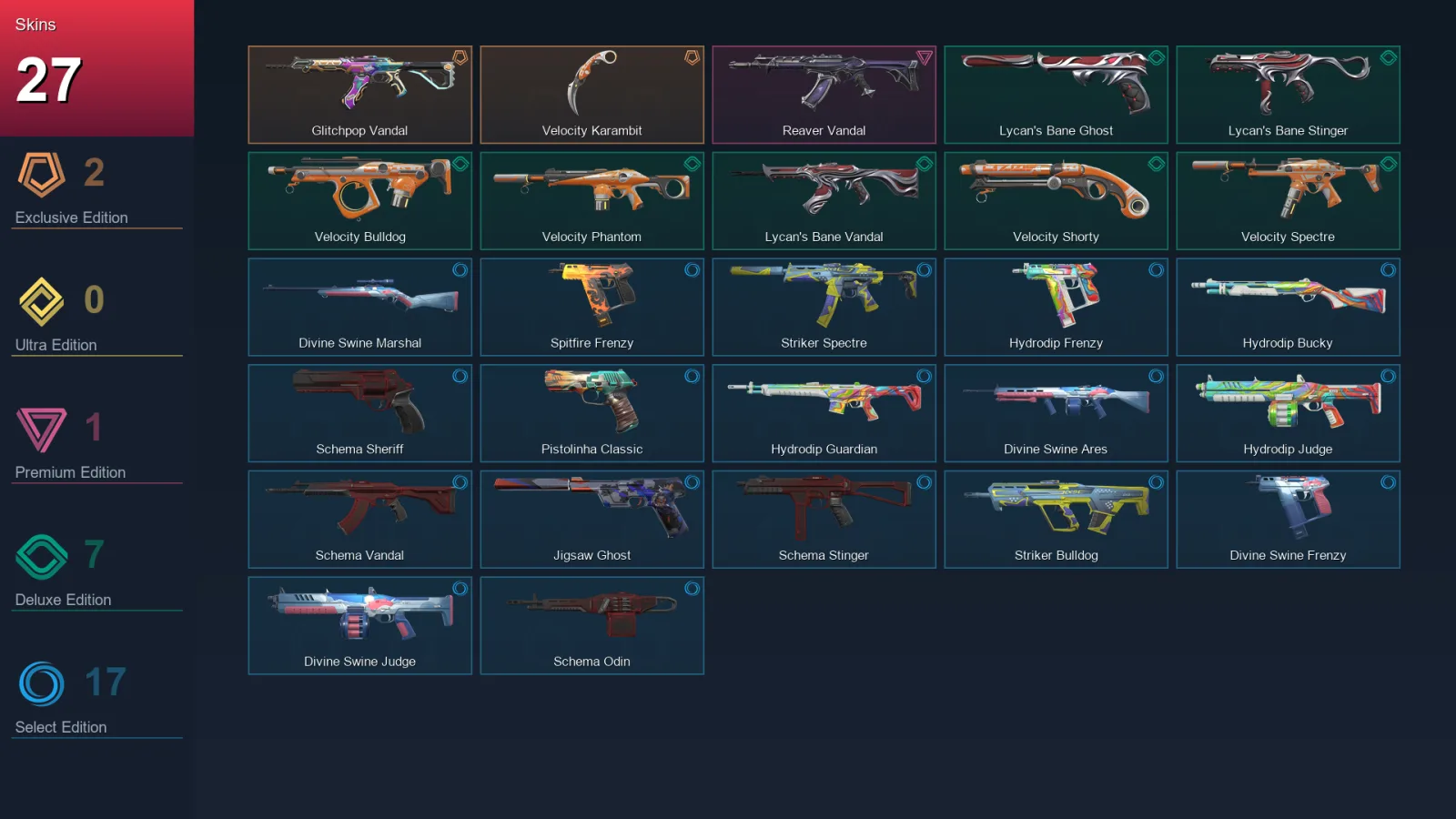 EU | Lv105 | Unranked | 27 Skin | 22 Agent | 59 Buddy — Valorant account