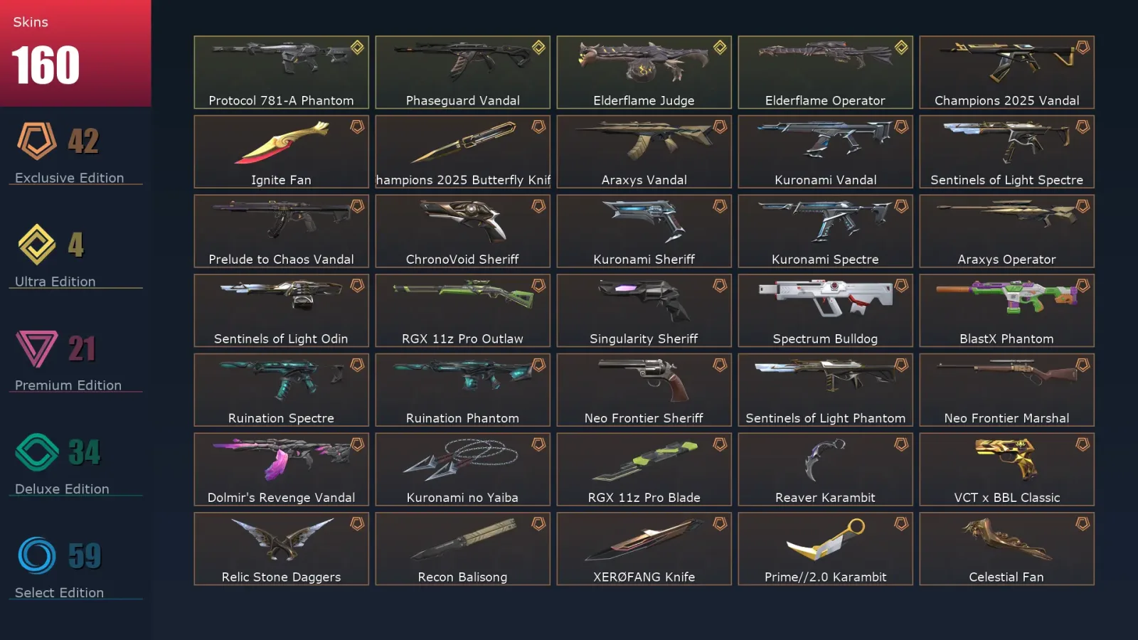 [Valorant] | EU | Level 463 | Diamond 2 | 28 Agents | 160 Skins — Valorant account