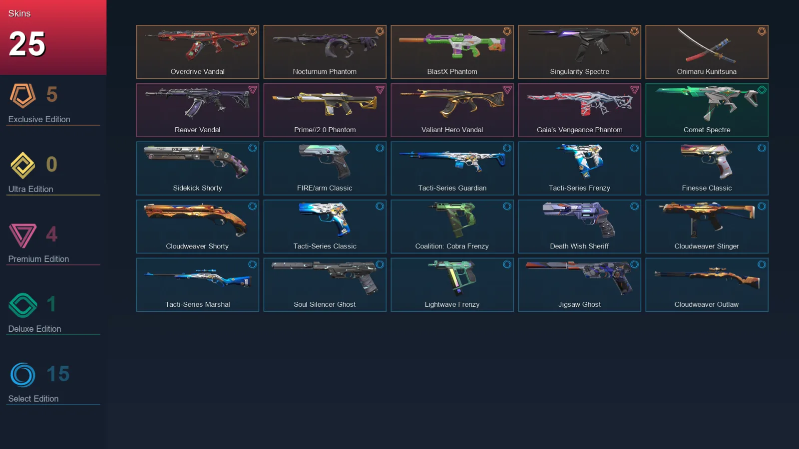 BR | Lv136 | Unranked | 25 Skin | 18 Agent | 59 Buddy