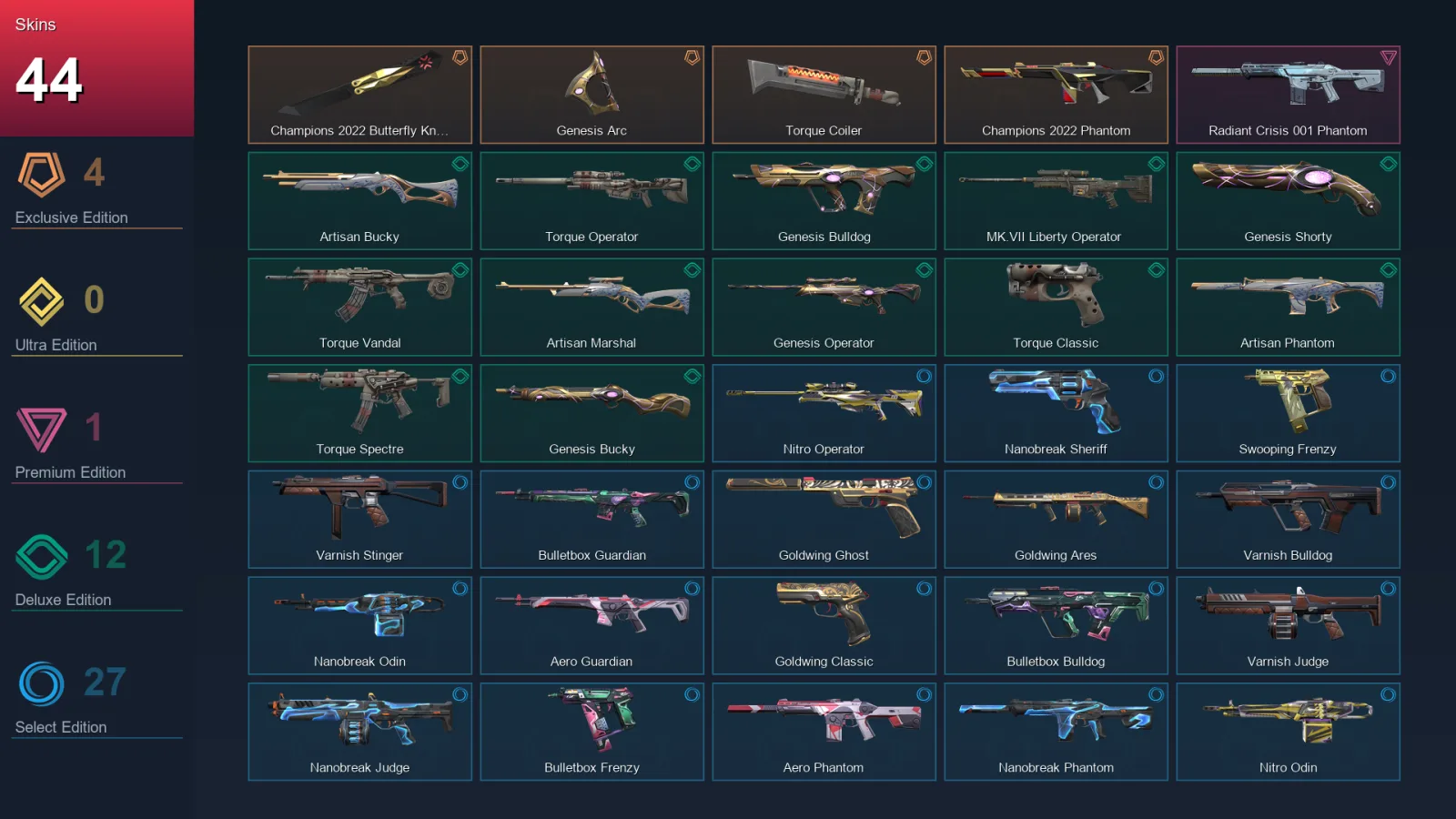 LA | Lv89 | Unranked | 44 Skin | 24 Agent | 68 Buddy
