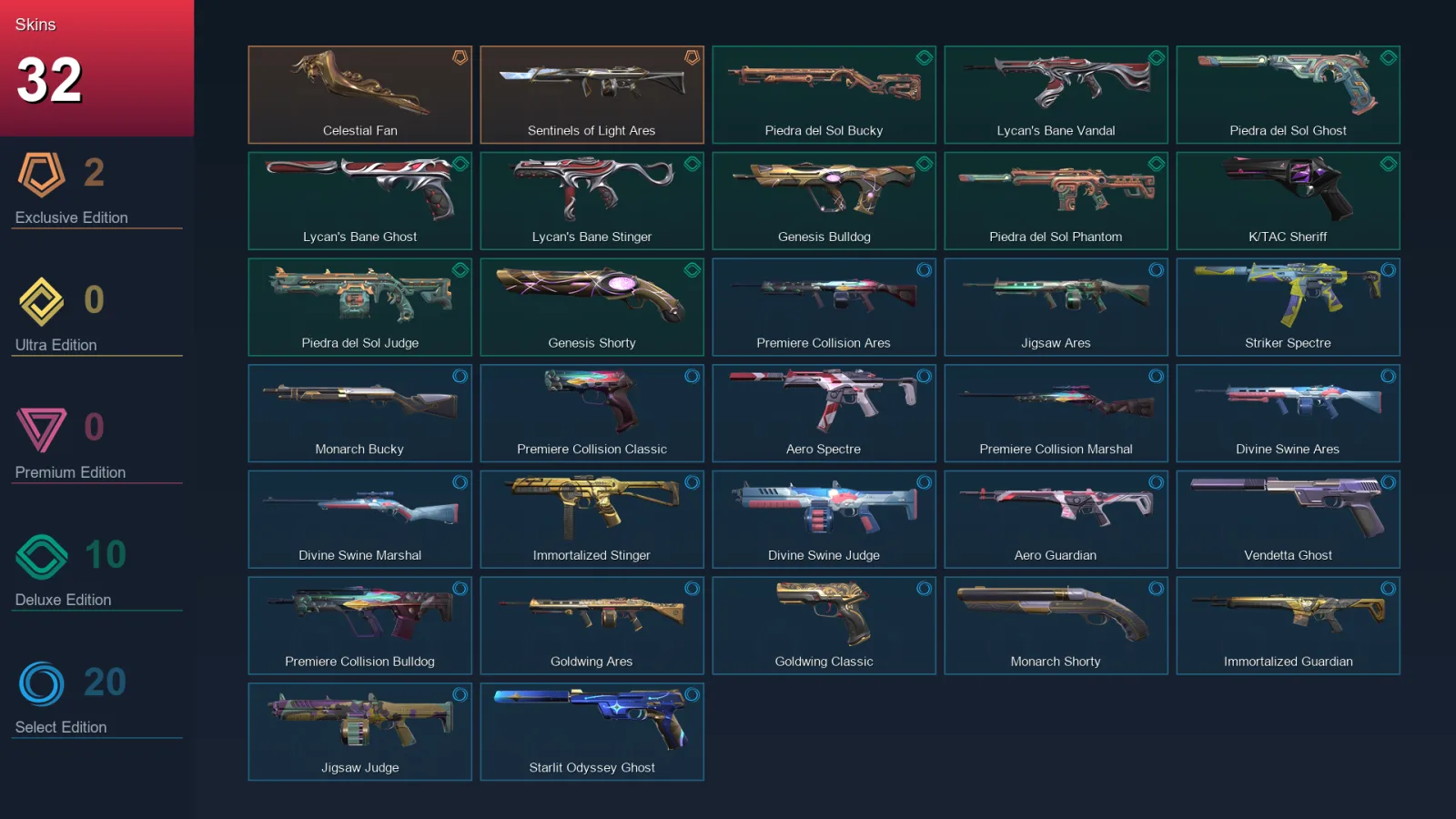 LA | Lv111 | Unranked | 32 Skin | 23 Agent | 60 Buddy